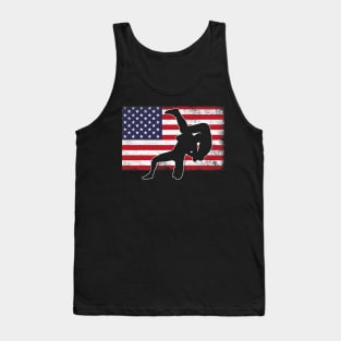 Wrestling player american flag patriotic wrestle Tank Top